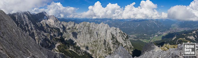 Die Zugspitze und das Höllental - gesehen aus der Alpspitz-Ferrata