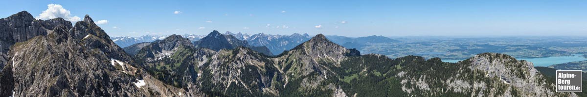 Panorama vom Gipfel des Geiselstein