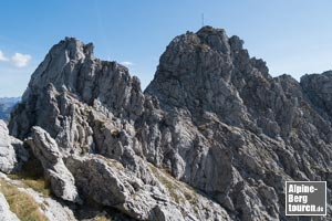 Der zerrissene Gipfelaufbau des Rauhhorn