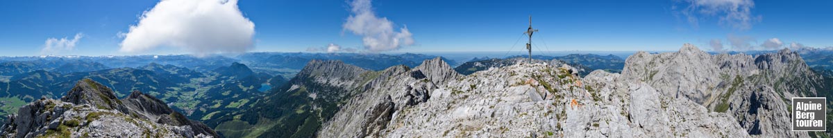 360-Grad-Panorama vom Gipfel des Treffauer