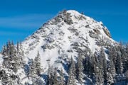 Der Gipfel des Schildenstein in einer traumhaft schönen Winterlandschaft
