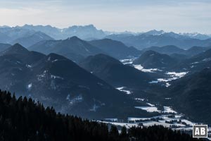 Aussicht in Richtung Zugspitze