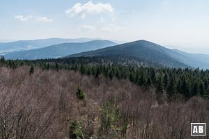 Bayerwald-Perspektive vom Aussichtsturm am Hirschenstein
