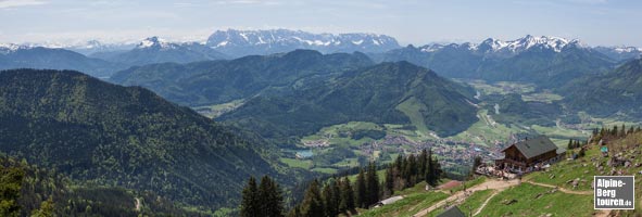 Panorama vom Hochgernhaus mit dem Kaisergebirge