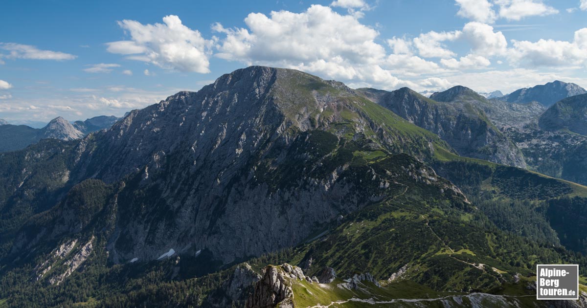 Der Schneibstein - gesehen aus dem Abstieg vom Hohen Brett